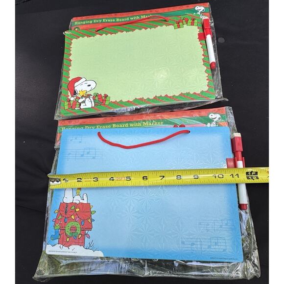 2 New Cute Sealed Peanuts Snoopy Hanging Dry Erase Board With Marker! - Picture 5 of 7